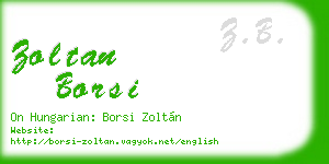 zoltan borsi business card
